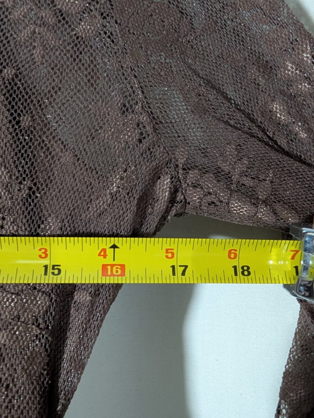 EXPRESS Long Sleeve Mock Neck Lace Maxi Dress Women's Size M Cocoa, Sexy, 1321 - Picture 5 of 13